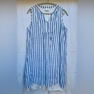 🌊 Siren Lily Blue & White Striped Mini Dress l size L 🌊